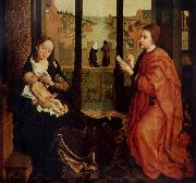 Rogier van der Weyden St Luke Drawing a Portrait of the Virgin Sweden oil painting reproduction